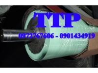 Gia công đắp trục cao su màu xanh lá